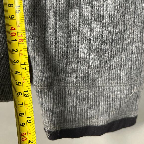 Prana Size Medium Full Zip Wool Blend Sweater Gray - Picture 6 of 7